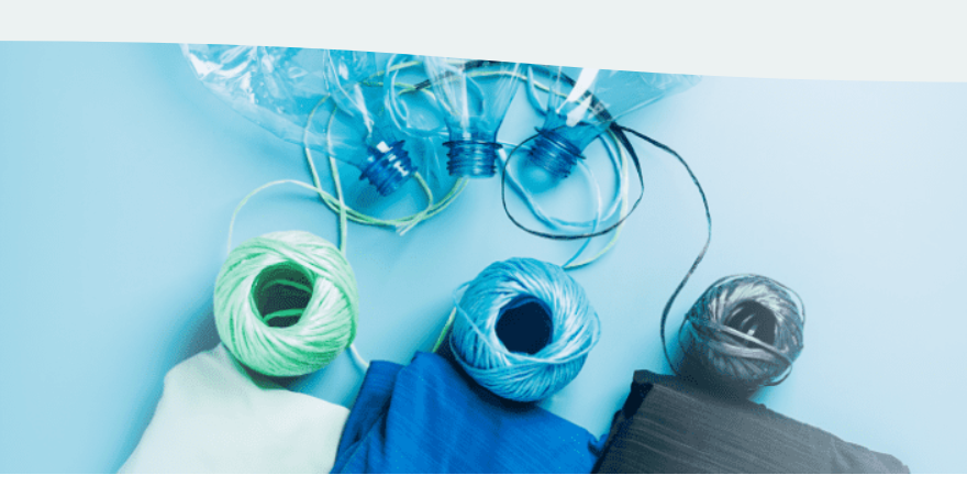 PET bottles recycled into pellets, then spun into yarns, becoming wearable textiles (Image: Eurofins website)